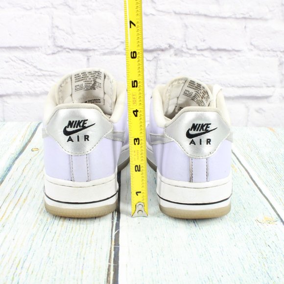 Nike Air Force 1 Purple Leather Lace Up Athletic Sneakers Shoes Size 6 - Picture 6 of 9
